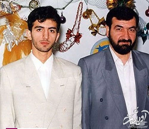 محسن رضایی و فرزند ارشدش